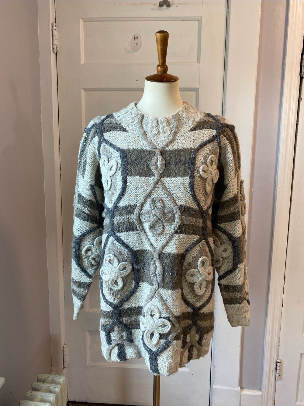 Vintage Express Tricot Handknit Sweater, Size M
